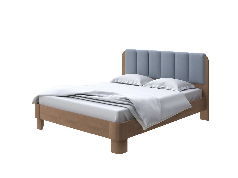 Мягкая Кровать Орматек Wood Home 2 (Ткань: Микрофибра Антик (сосна) с брашированием/Diva Светло-серый) 160x220